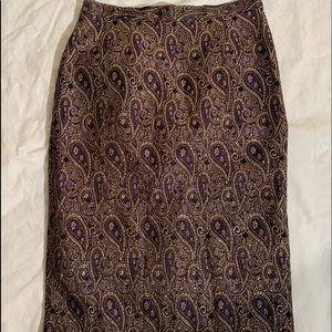 K&B Stella Louise Size 18 Midi Skirt Gold & Purple